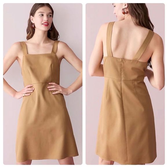 J Crew NWT Square Neck Dress in Gramercy Twill sz10 - Picture 1 of 8